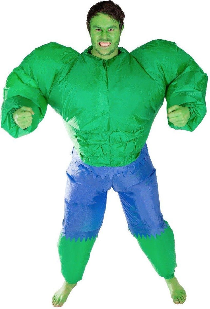 iBello Opblaasbaar Hulk kostuum - Voor Volwassenen - Hulk Pak - Carnaval - Party's - Met Ingebouwde Ventilator