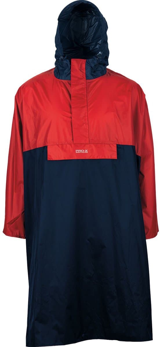 Pro-x Elements Regenponcho Davos Polyamide Navy/rood Maat Xs/s