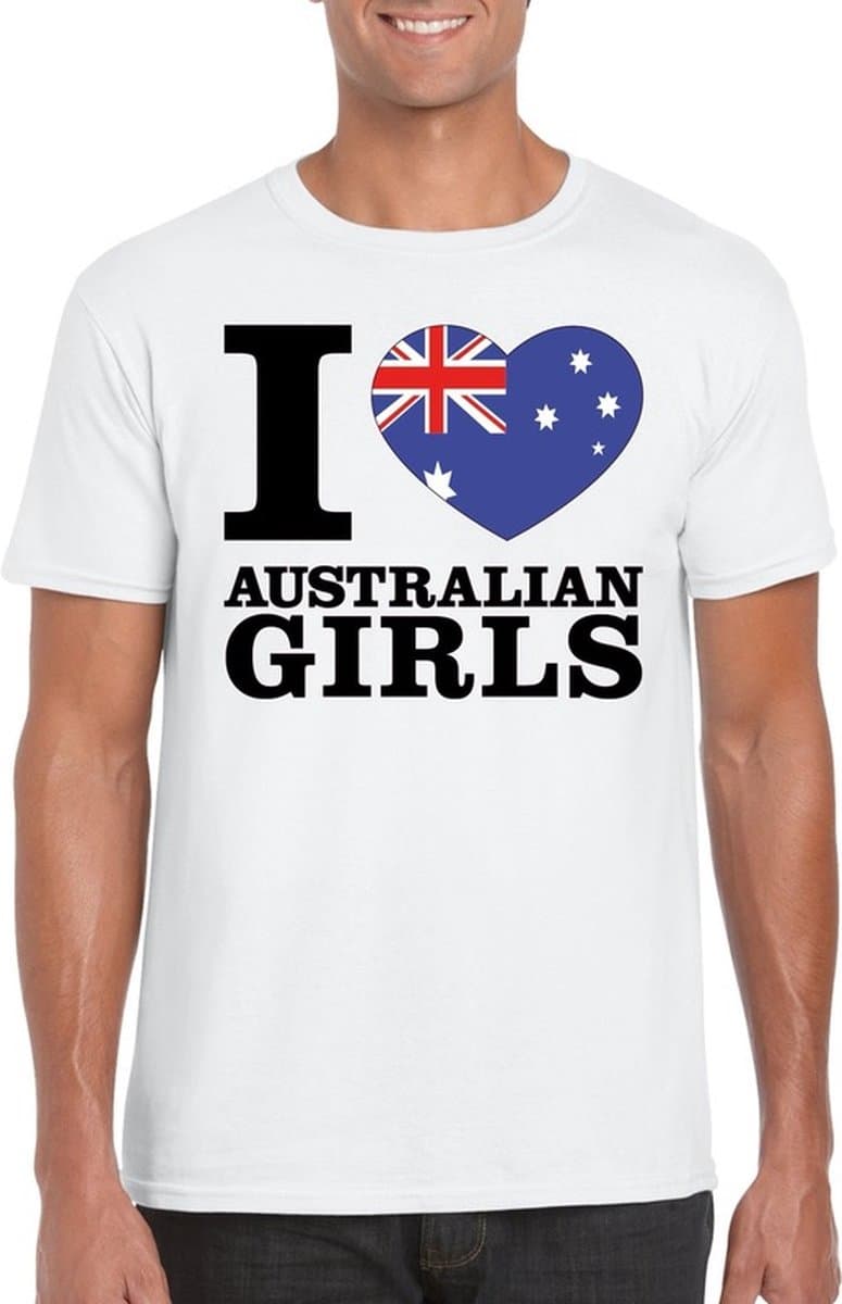 I love Australian girls t-shirt wit heren - Australie shirt M