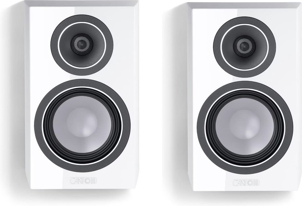 Canton Vento 10 – Passieve Onwall Speakers – Compacte Wandluidsprekers – HiFi – Pianolak Wit (per paar – 2 stuks)