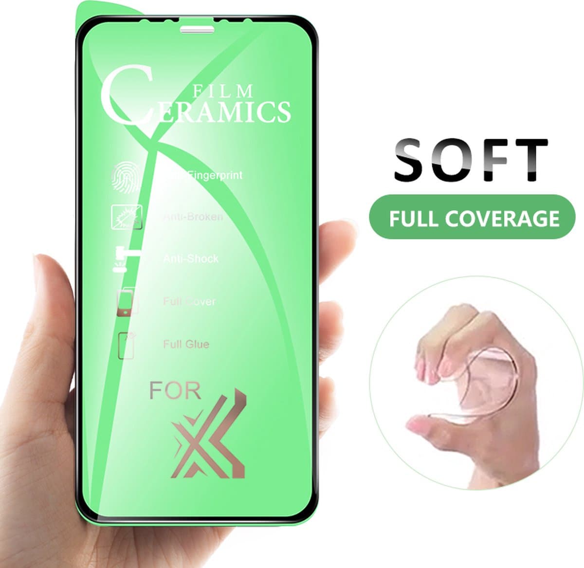 Zachte Gebogen volledige lijm PMMA screen protector voor OnePlus 8T / 8