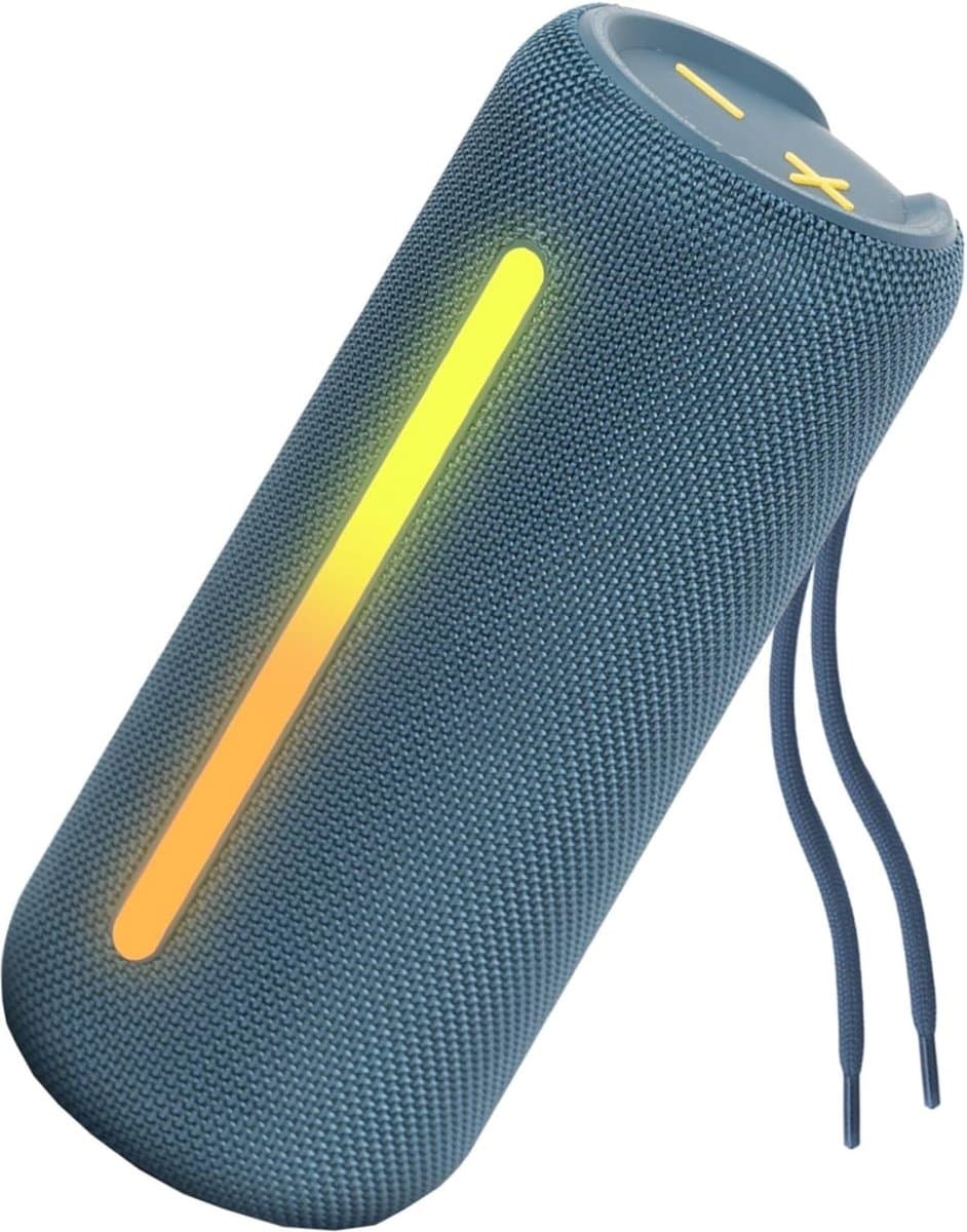 Bluetooth-luidspreker voor douche, draagbaar, waterdicht, krachtige bluetooth-luidspreker, RGB-licht, AUX & Micro SD, blauw, 1 stuk