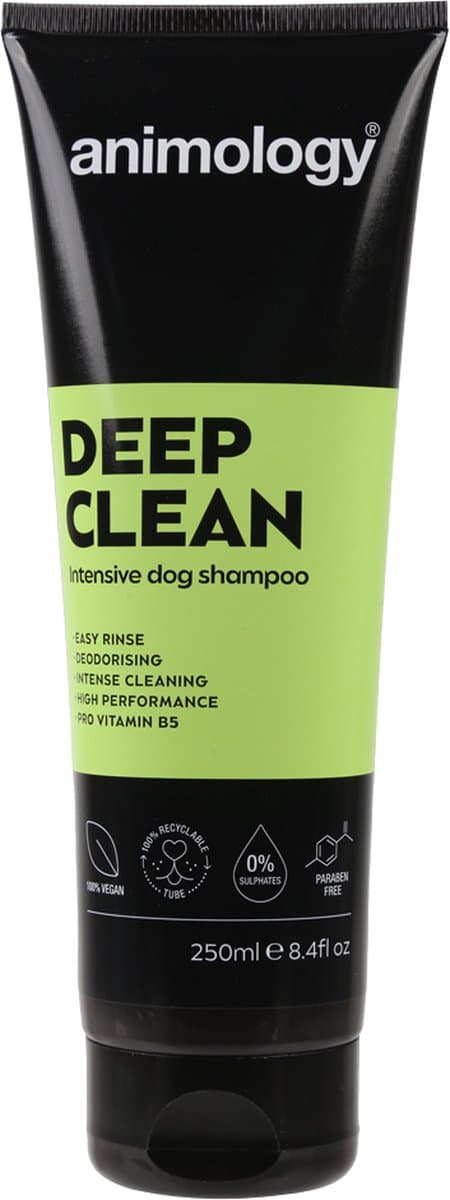Animology Deep Clean Intensive Dog Shampoo - Hondenshampoo - Shampoo voor Honden - 250 ml - Intensieve Reiniging