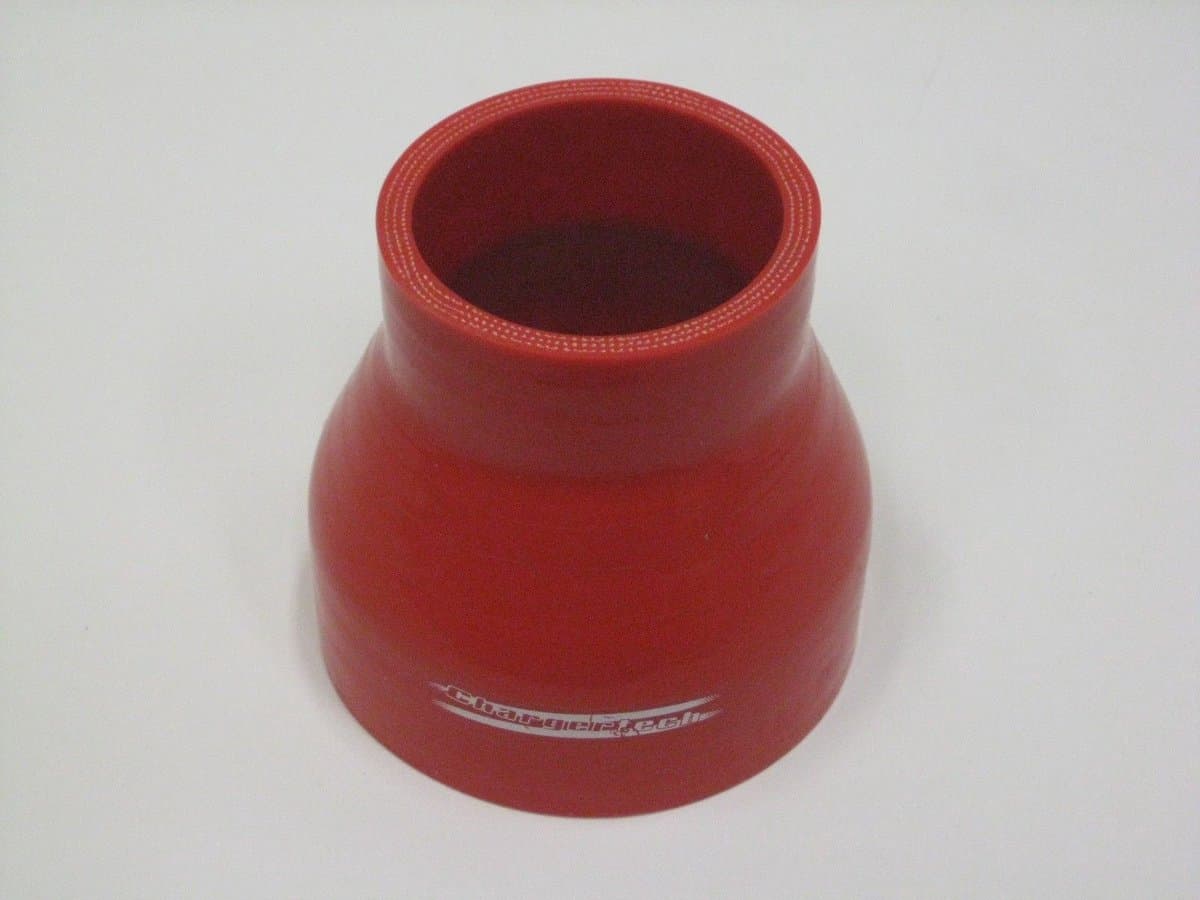 Rechte verlopen silicone - Rood, 76-70mm