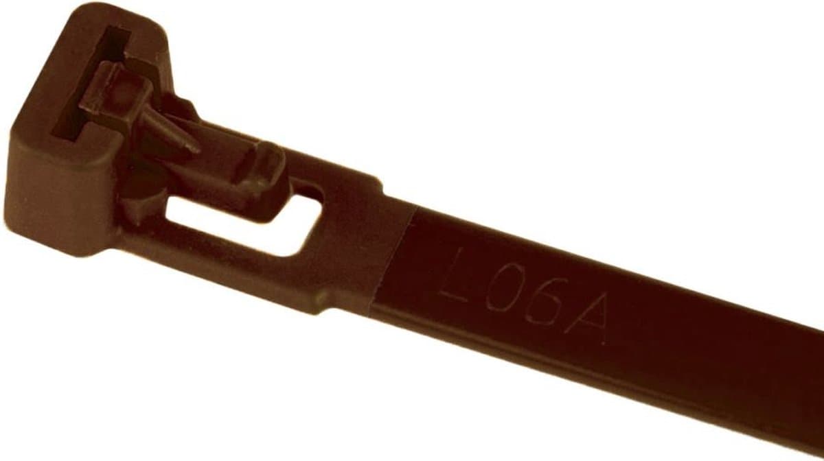 TD47 Hersluitbare Kabelbinders 7.6 x 100 mm Bruin - Tie wraps - Tyraps