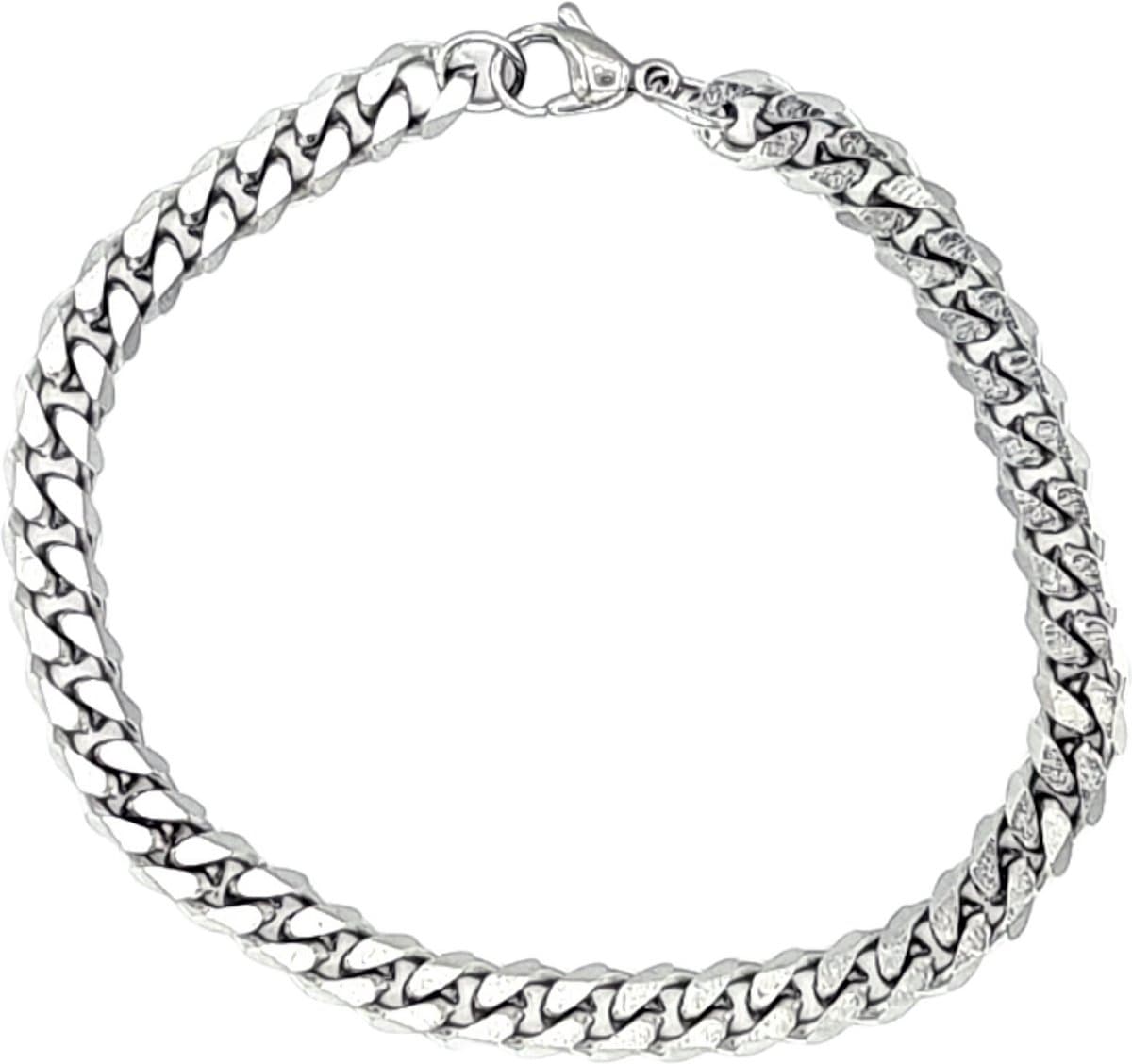 Tesoro Mio Michel – Edelstaal Armband - Gourmet Schakelarmband – L19 cm, B 0.65 CM