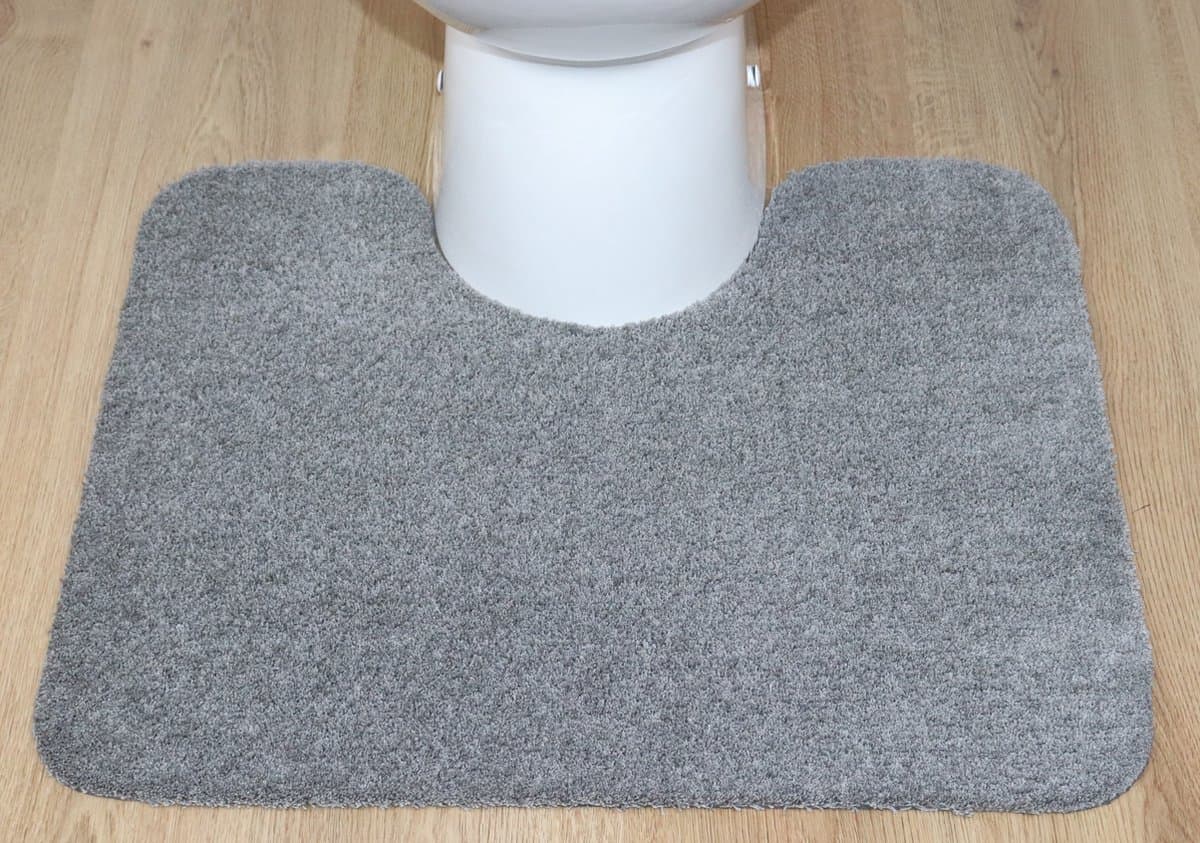 PRIMA - Soft - WC mat - grijs - 50x60cm - antislip - met uitsparing 21cm