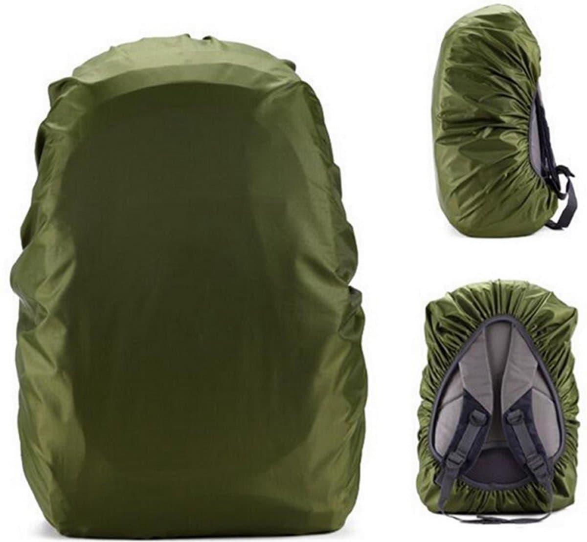 KELERINO. Regenhoes - Rugzak Cover - Travelbag - 35 Liter - Donkergroen