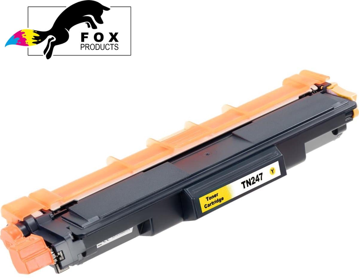 FoxProducts® TN-243 TN243 TN-247 TN247 Yellow Geel geschikt voor BrotherDCP-L3510 CDW DCP-L3517 CDW DCP-L3550 CDW HL-L3210 CW HL-L3230 CDW HL-L3270 CDW MFC-L3710 CW MFC-L3730 CDN MFC-L3750 CDW MFC-L3770 CDW