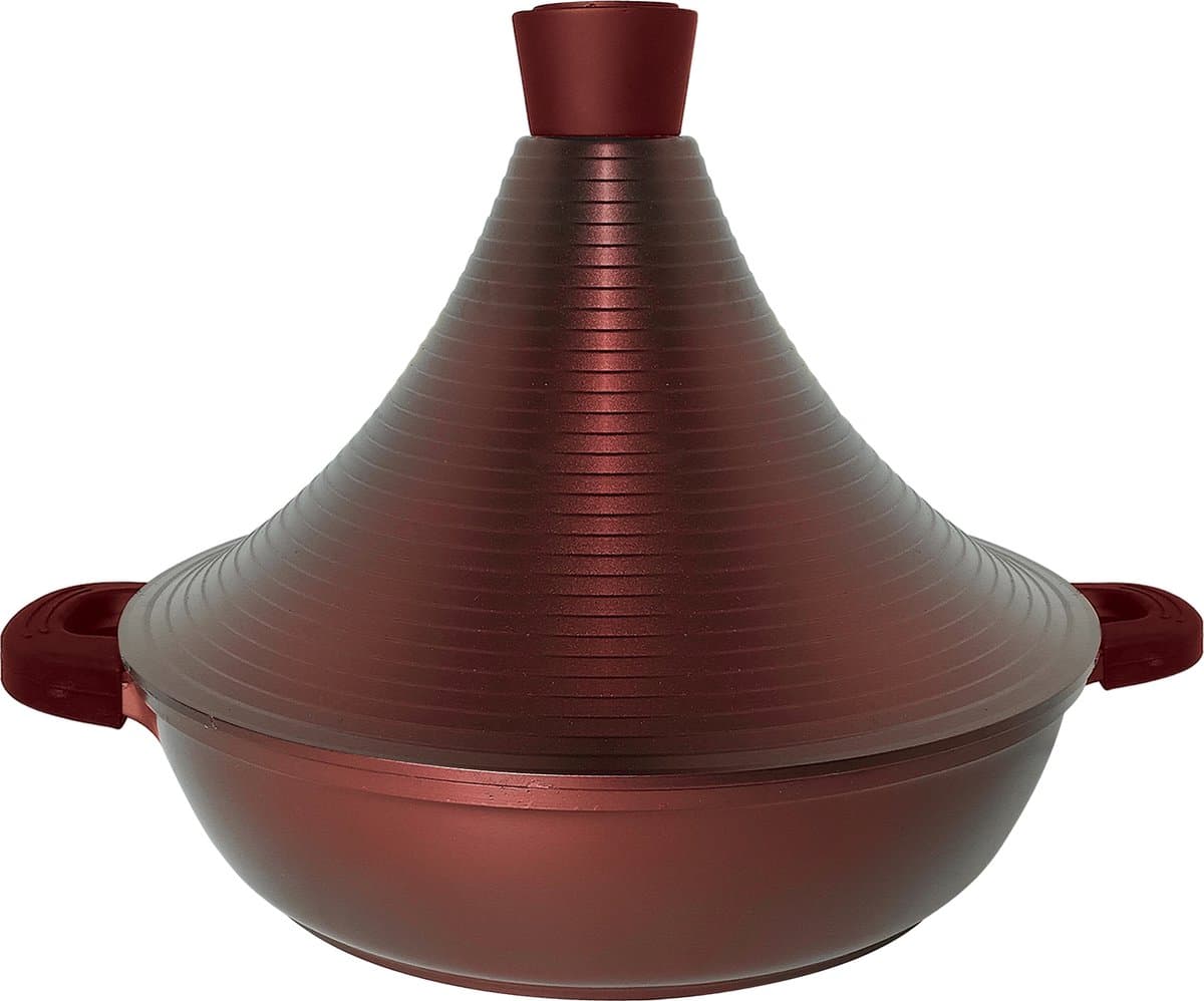 Cheffinger Tajine - Luxe Aluminium Tajine inductie - Ø32cm - Burgundy