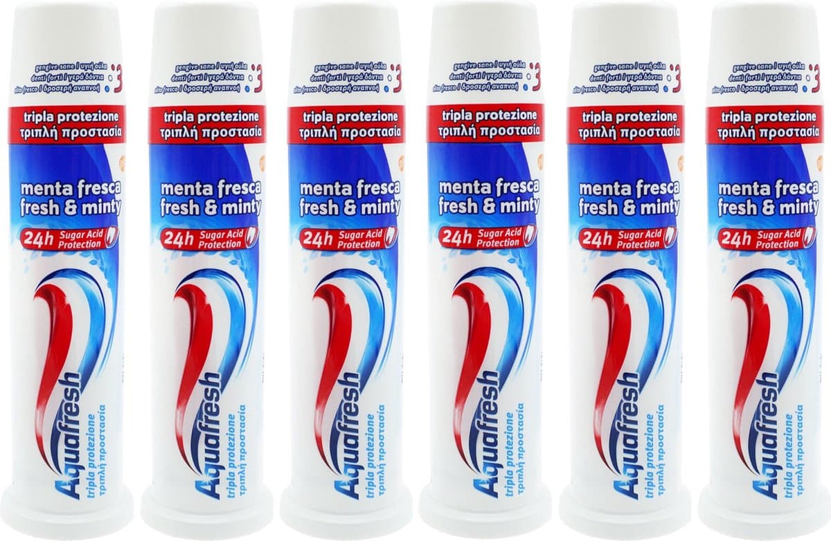 Aquafresh - Tandpasta - Fresh & Minty - Triple Protection - 100ml x 6