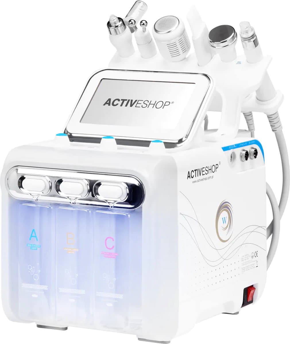 Waterstof H2+ 6-in-1 Apparaat – Nieuwe Generatie Waterstofzuivering voor Gezichtsverzorging met RF, Ultrasound, Cavitatie, Koelkop & Spray