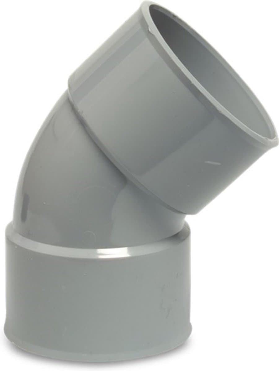 Pvc riool bocht 125mm 45° lijmmof