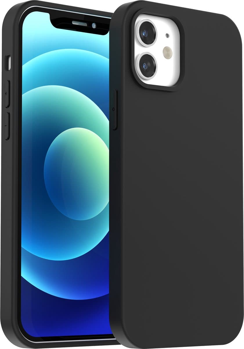 My Case hoesje geschikt voor iPhone 12 / iPhone 12 Pro Zwart Hoesje Siliconen Case Cover - Zwart