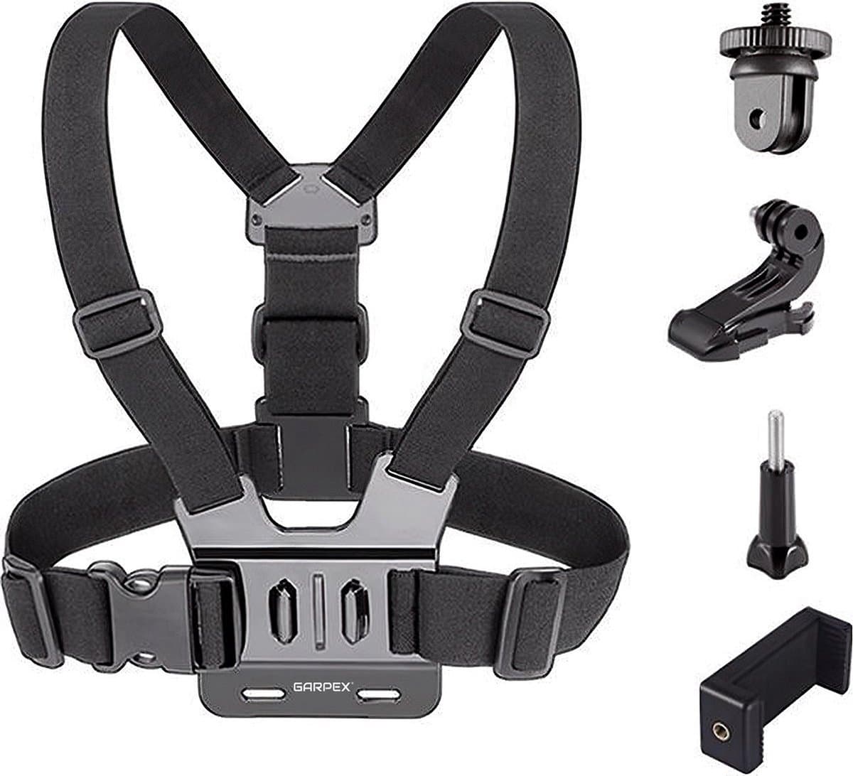 Garpex® Universele Chest strap Borstharnas – Chest mount geschikt voor diverse Action Camera's en Smartphones
