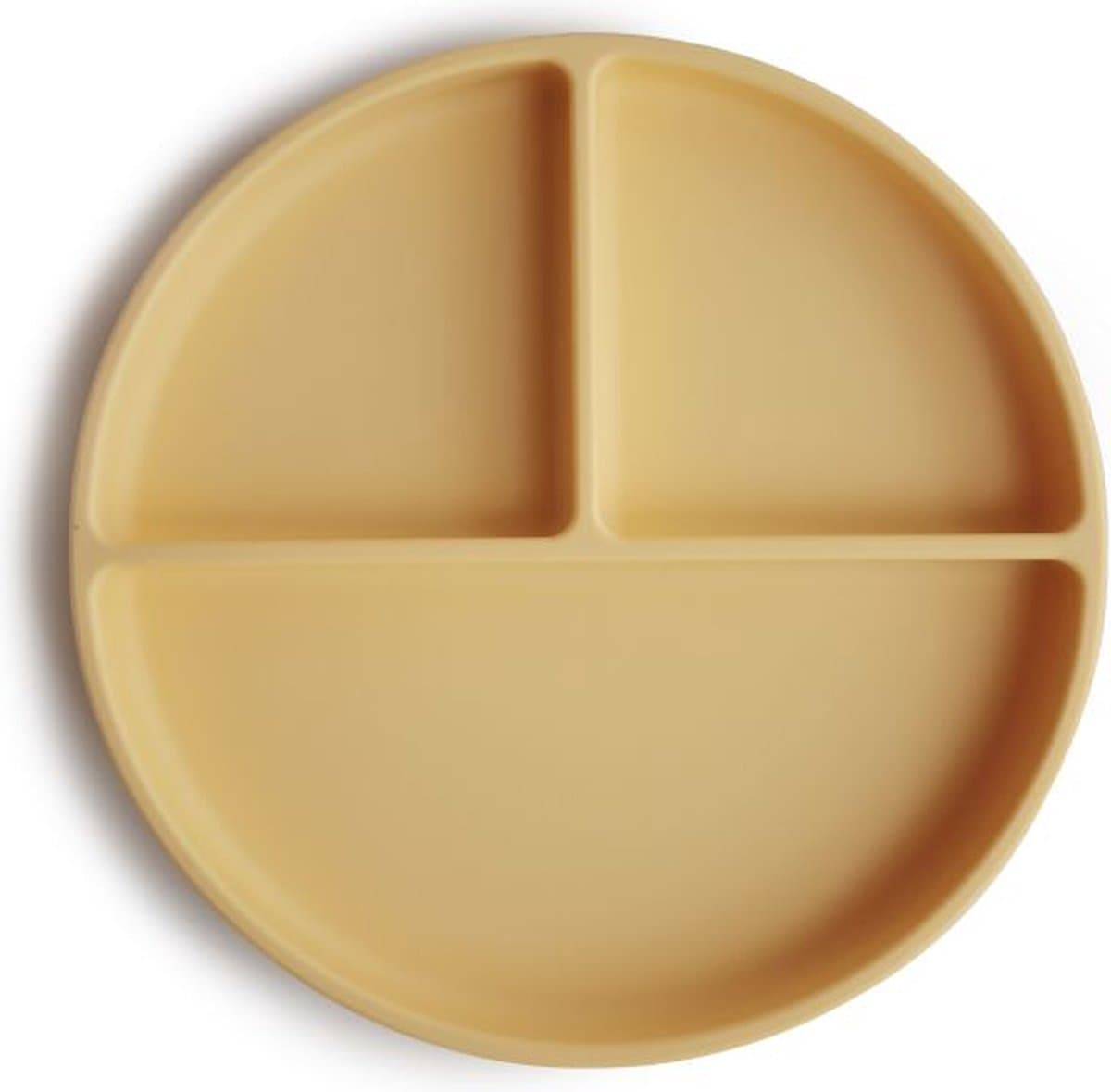 Mushie - Siliconen Vakjesbord met Zuignap - Borden & kommen - Daffodil