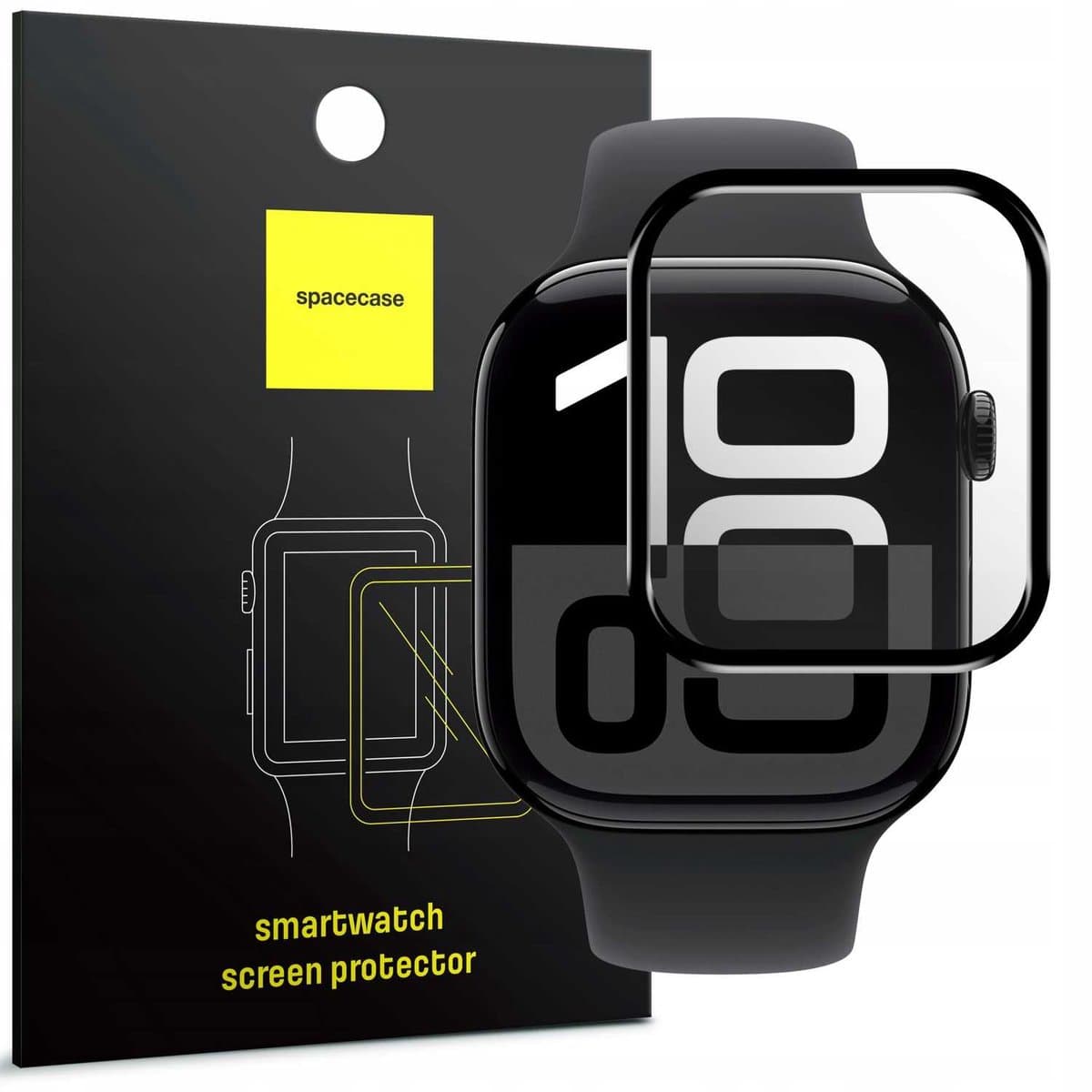 Spacecase Gehard Glas Voor Apple Watch 10 46Mm Film Transparant