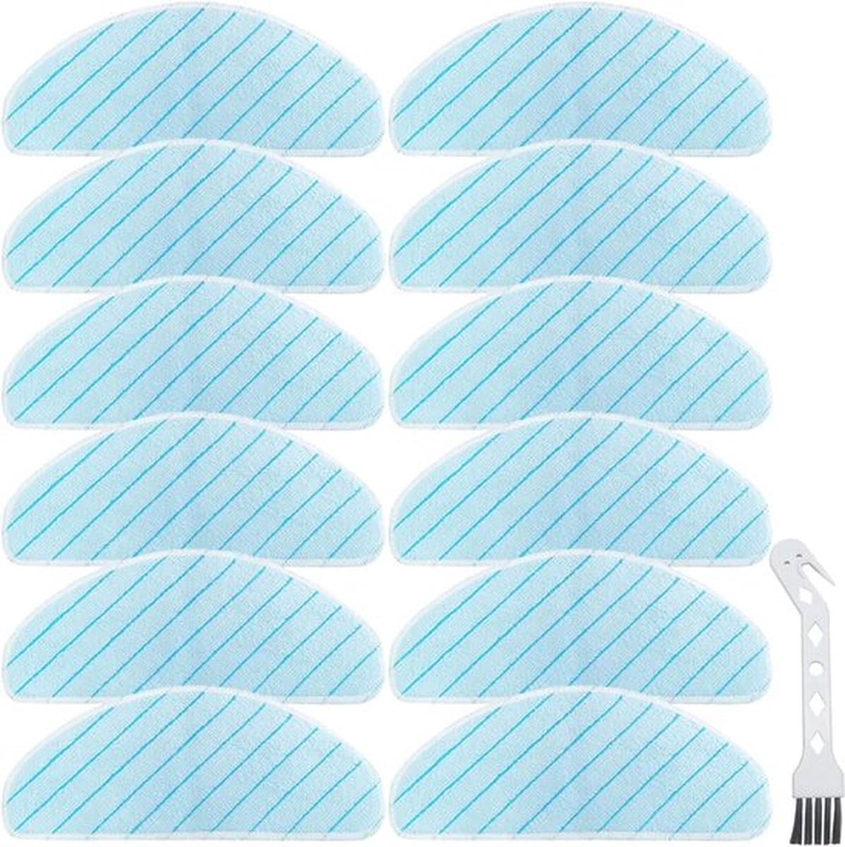 QAQGEAR Wasbare Dweilpads voor Ecovacs Deebot T9 T9+ T9 AIVI T9 AIVI+ T9 MAX T9 Power Robot Stofzuiger Onderdelen, Herbruikbare Microfiber Dweilen Doek (12 Pack)