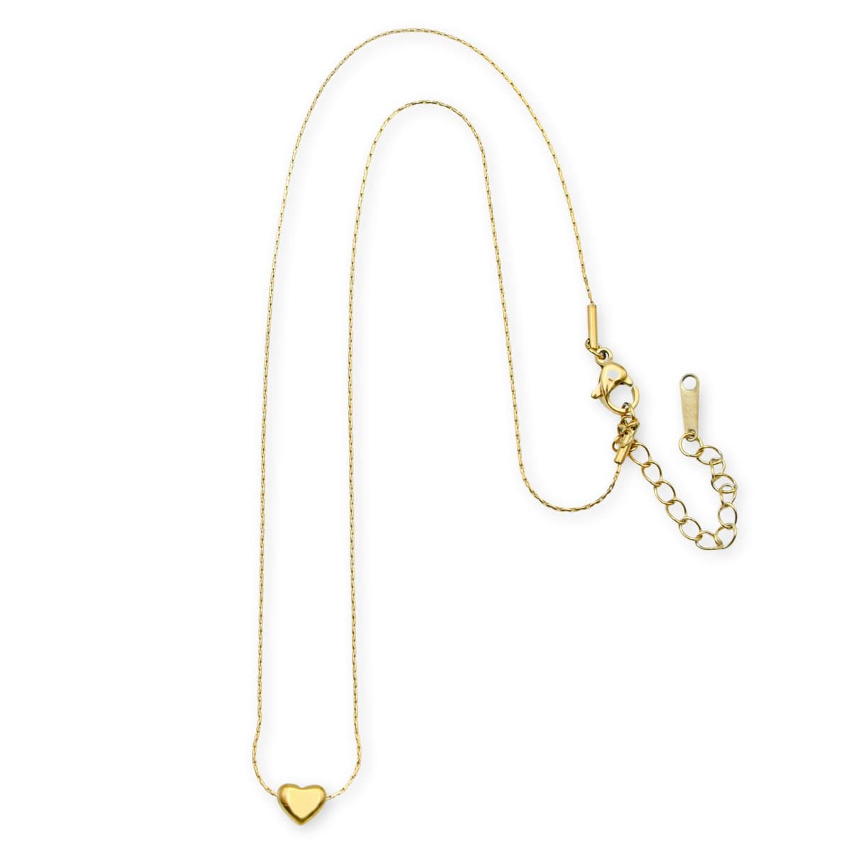 Marama - Ketting Lova Goud - stainless steel - dames - verstelbaar - gold plated - hartje - minimalistisch - goud - damesketting - liefde -cadeau