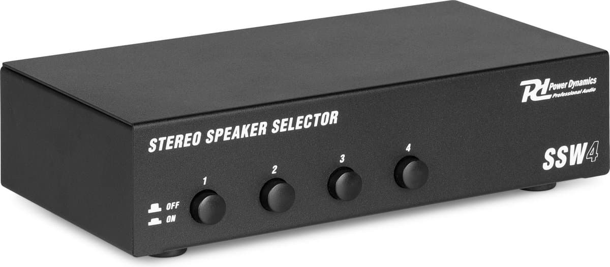 Power Dynamics SSW4 speaker selector voor 4 luidsprekers - 100W per kanaal