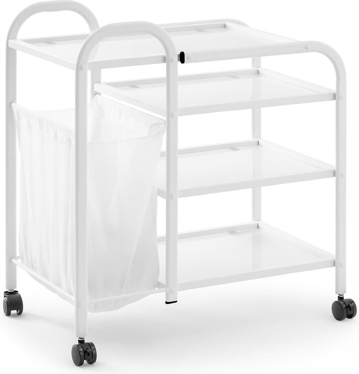 physa - Cosmeticatrolley met waszak 5 L - 4 Glazen schappen