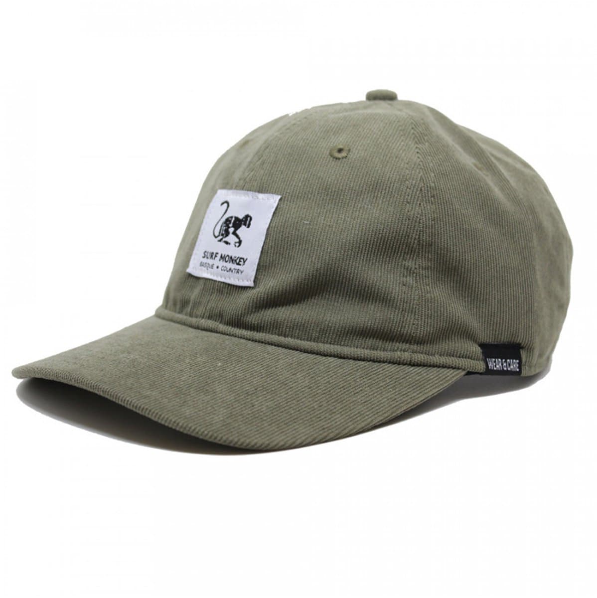 Surf Monkey - Corduroy baseballpet - gerecycled polyester - Eén maat -Groente