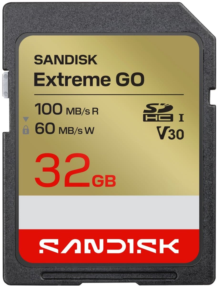 SanDisk SDHC Extreme GO 32GB (UHS-1, R 100MB/s / W60MB/s, 4K)