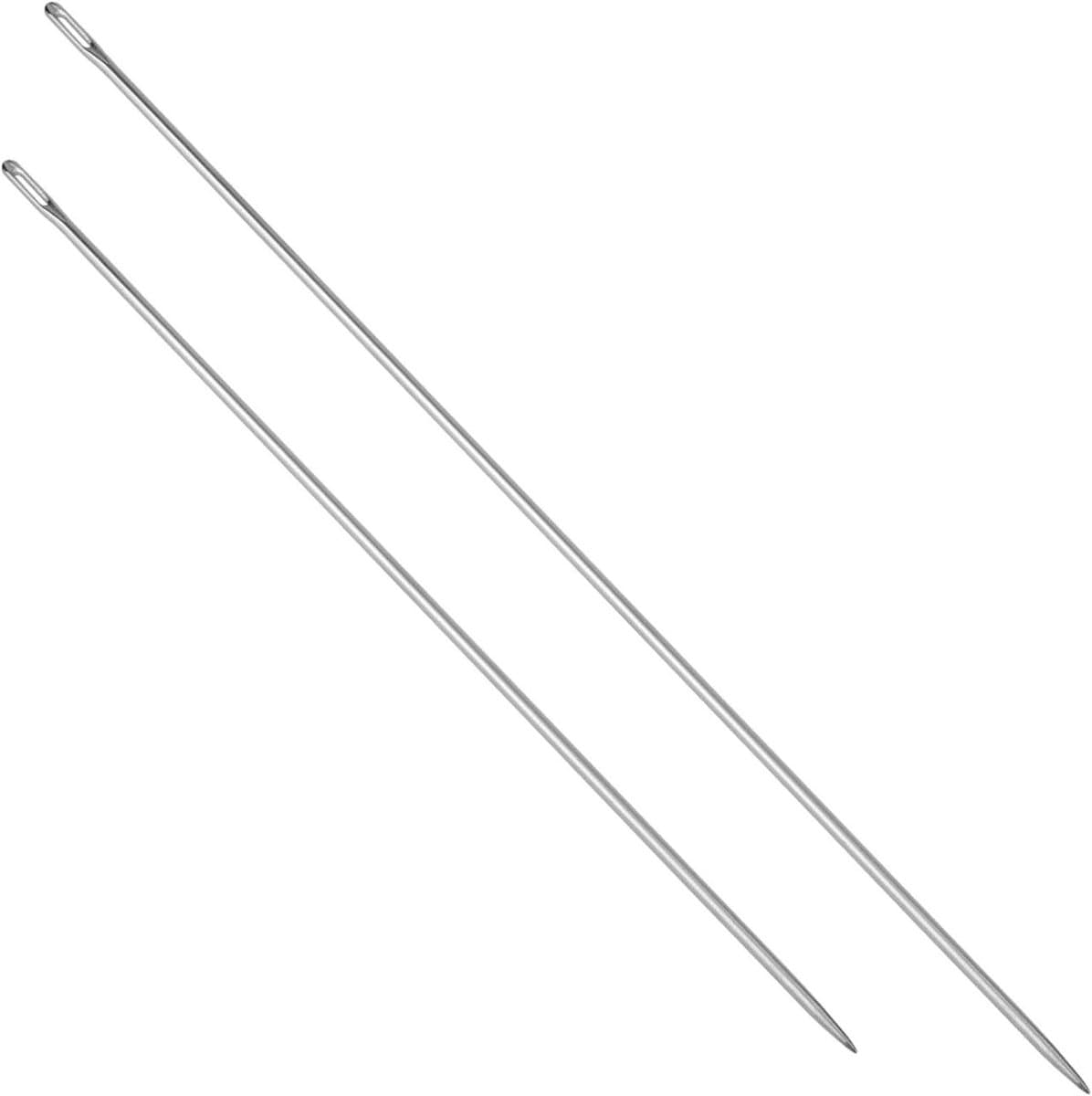 Professionele Naalden voor Meubelstof en Leer - 2 Stuks van 25 en 30 cm voor Zware Stoffen en Lederbewerking