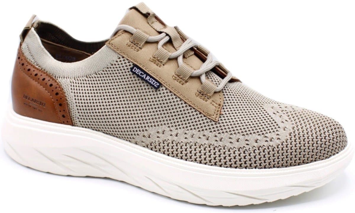 Decarsdz® Heren Schoenen - Nette Schoenen - Veterschoenen - Lichtgewicht - Sneakers Heren - Beige - Maat 41