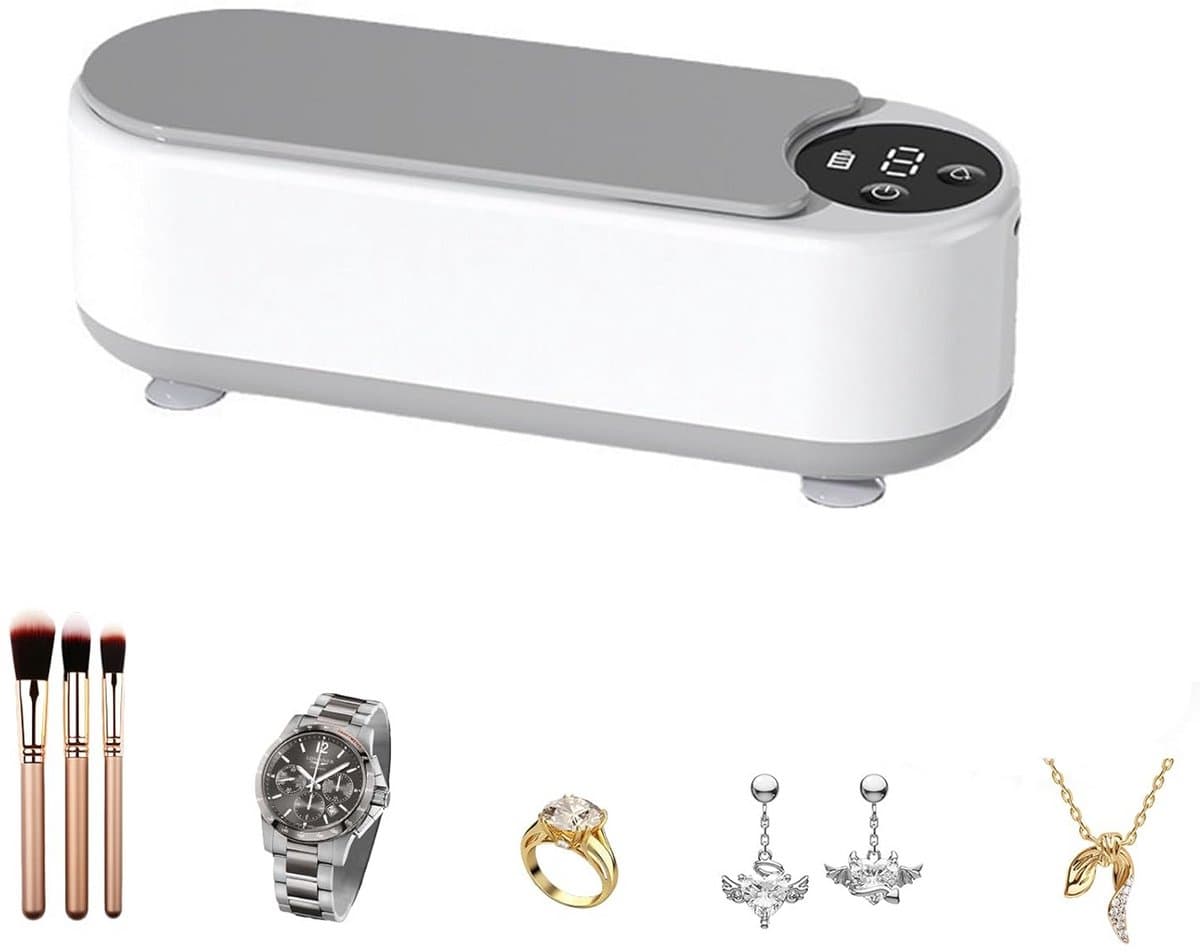 KZQ Ultrasoonreiniger 45000Hz Met 2 Reinigingsmodi - 300ml Professioneel Sonic Reinigingsapparaat Voor Sieraden Brillen Horlogebanden Gebitsprotheses En Ringen - Usb Eenknopsbediening 360° Reiniging