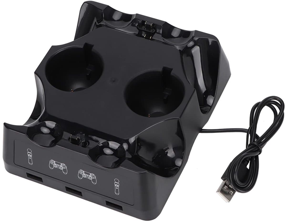 Multifunctioneel laadstation voor VR-controller - Vier laadstations met antislip pads - Ergonomisch design .
