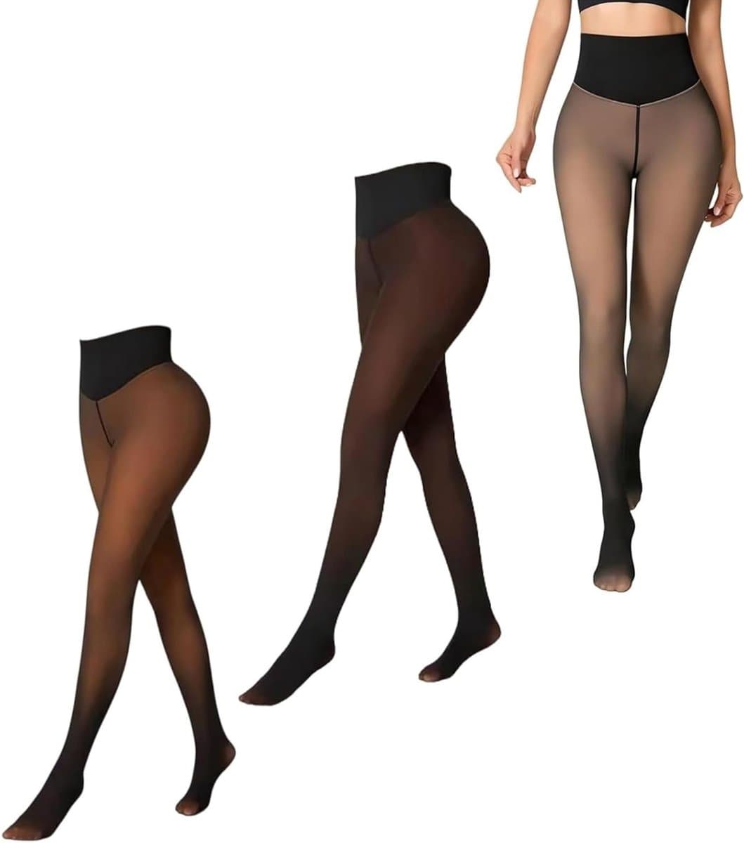 Thermische Leggings voor Vrouwen met Buikcontrole en Butt Lifting, Warme Fleece Voering voor de Winter
