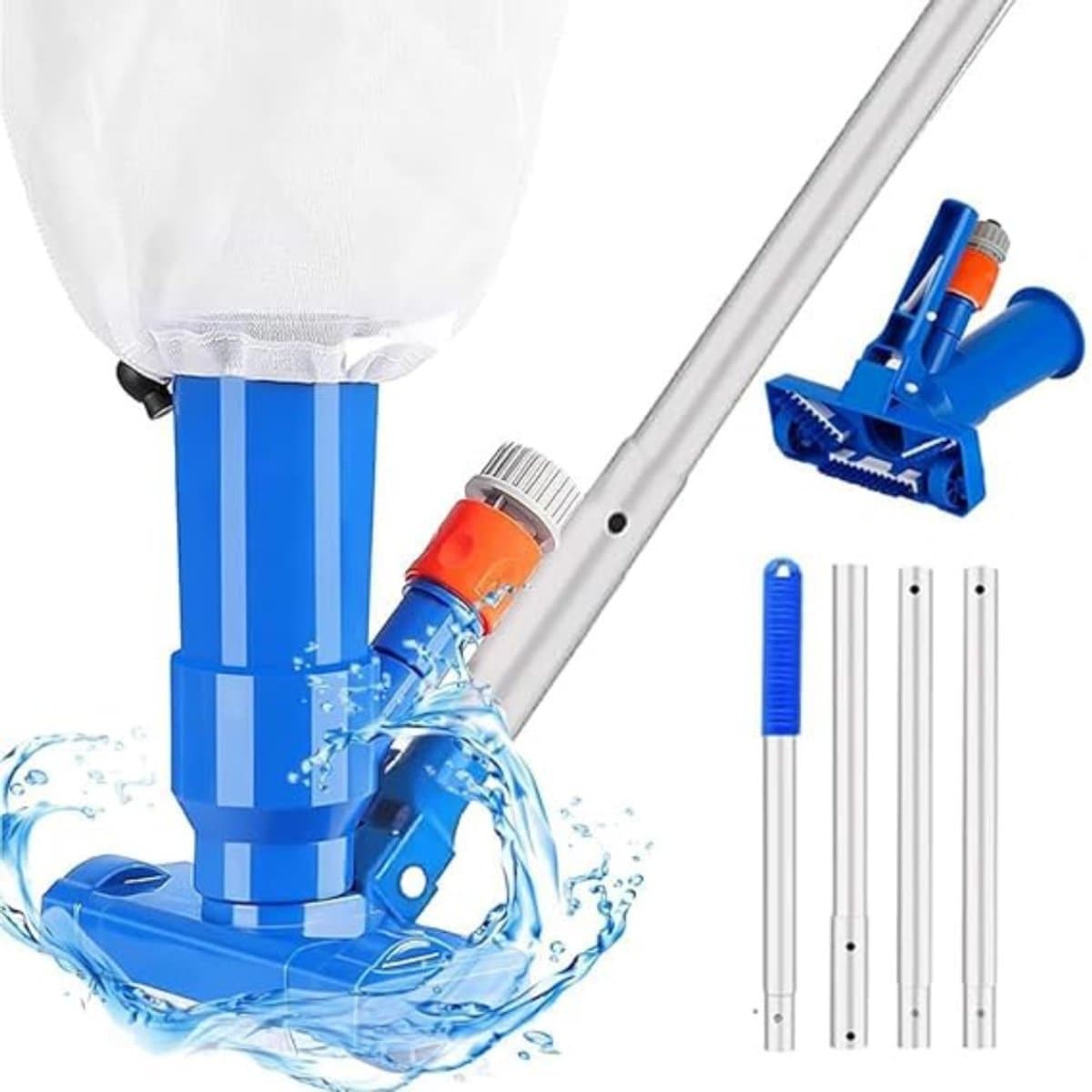 RUX® Zwembadstofzuiger Elektrisch - Zwembadstofzuiger – Bodemzuiger Zwembad - Stofzuiger Voor Zwembad En Spa – Vloerzuiger – Blauw - 10cm x 10cm x 2cm;
