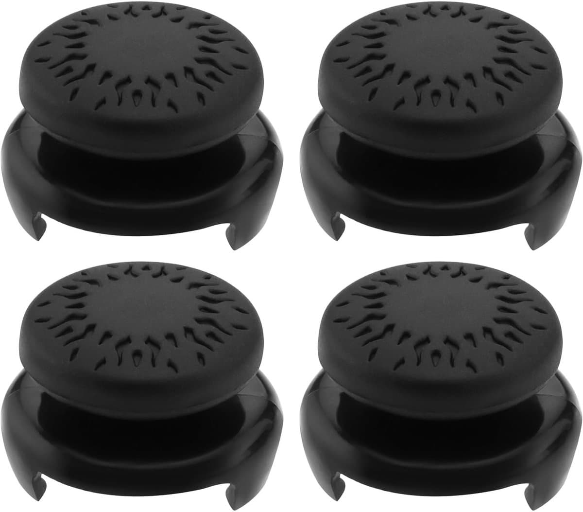 Dailygoods - 4 Thumbstick Extender - Joystick Grip - Duurzaam en comfortabel - Zwart - Controller Cap - Geschikt voor Xbox One - 3D Textuur