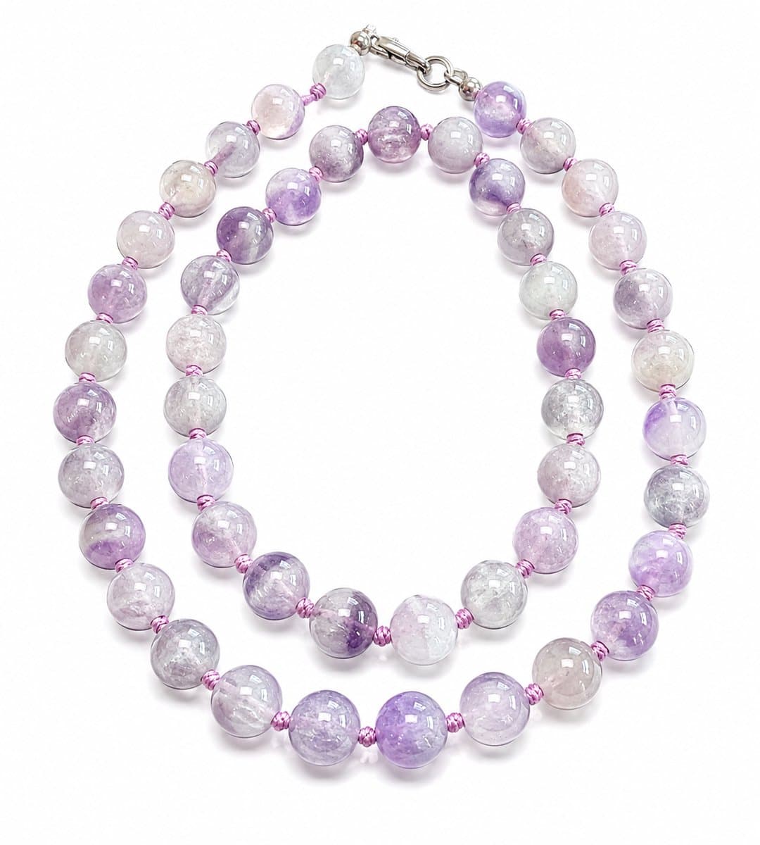 amethist edelsteen - amethist kralen ketting - paarse ketting
