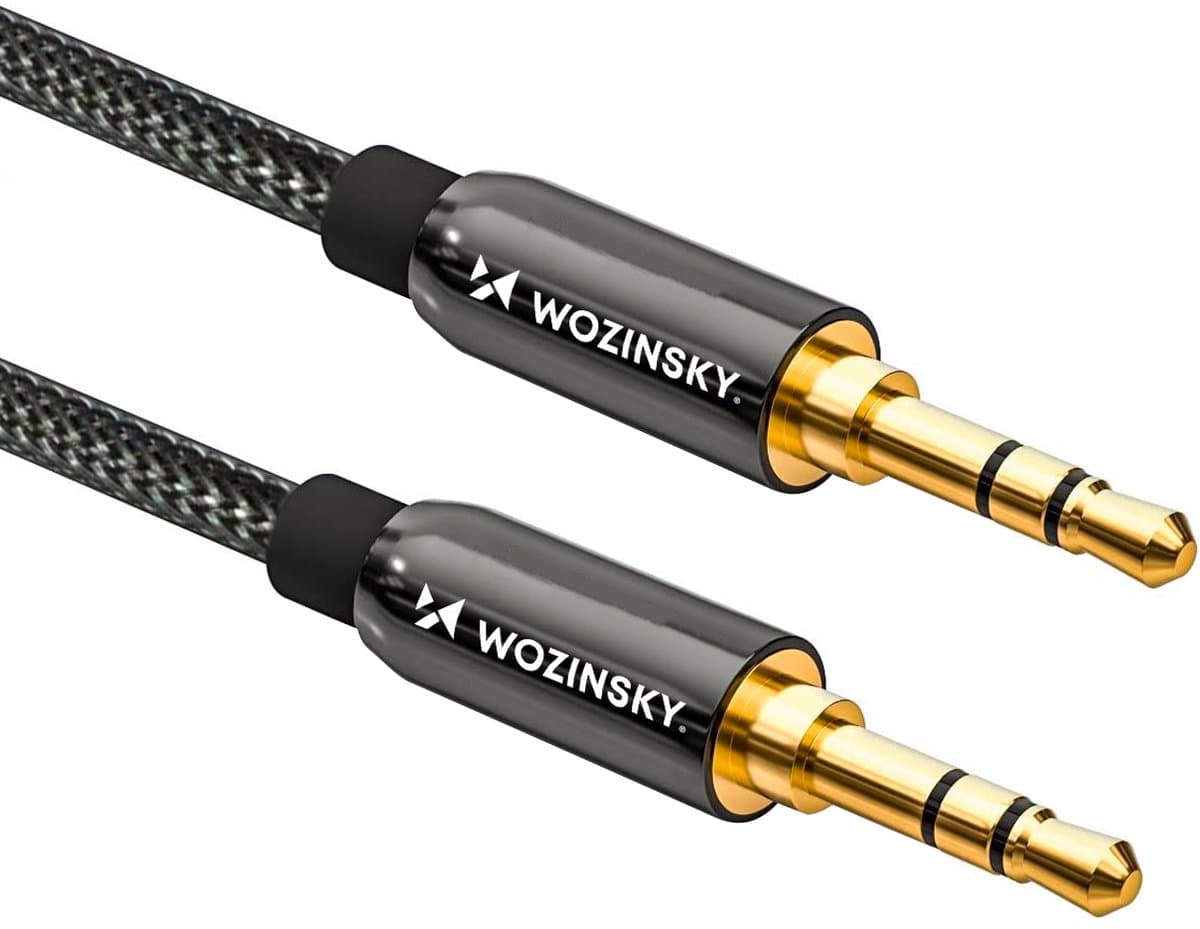 Wozinsky - universele - mini-jackkabel 2x AUX-kabel - 3 - m - zwart