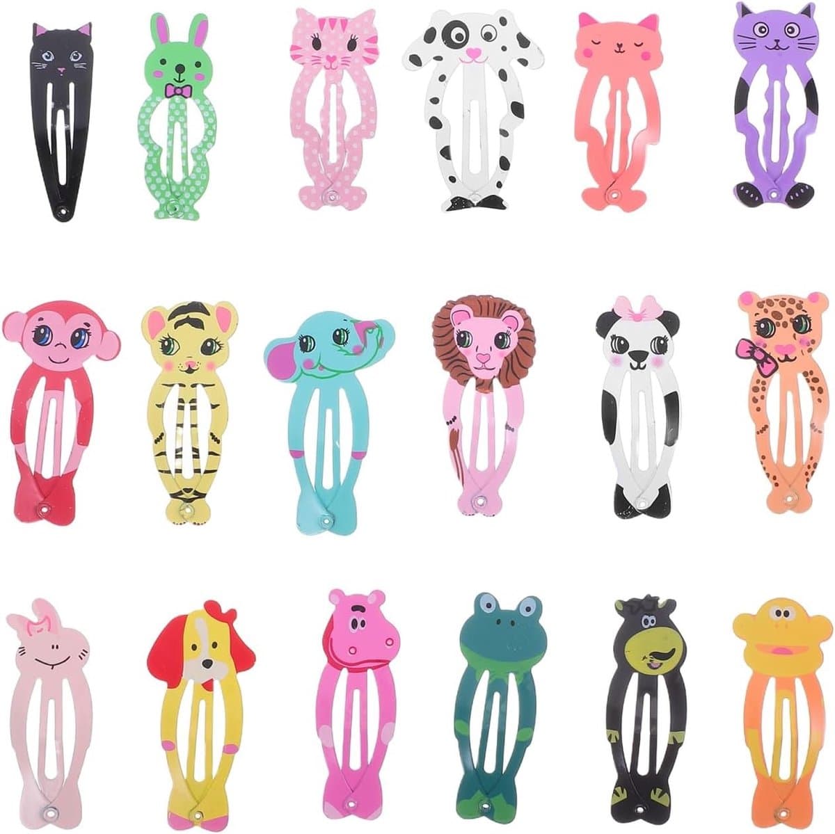 Haarspelden voor Kinderen - 18 Dieren Haaraccessoires voor Meisjes met Kleur en Stijl