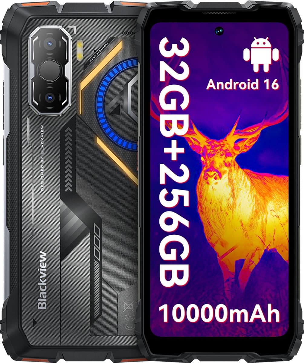 Blackview ROCK 3 - Robuuste Smartphone - 4G - 24GB RAM - 256GB ROM - 6.78inch 120Hz - 10000mAh Robuuste Telefoon - Android 16 - NFC - GPS - Oranje