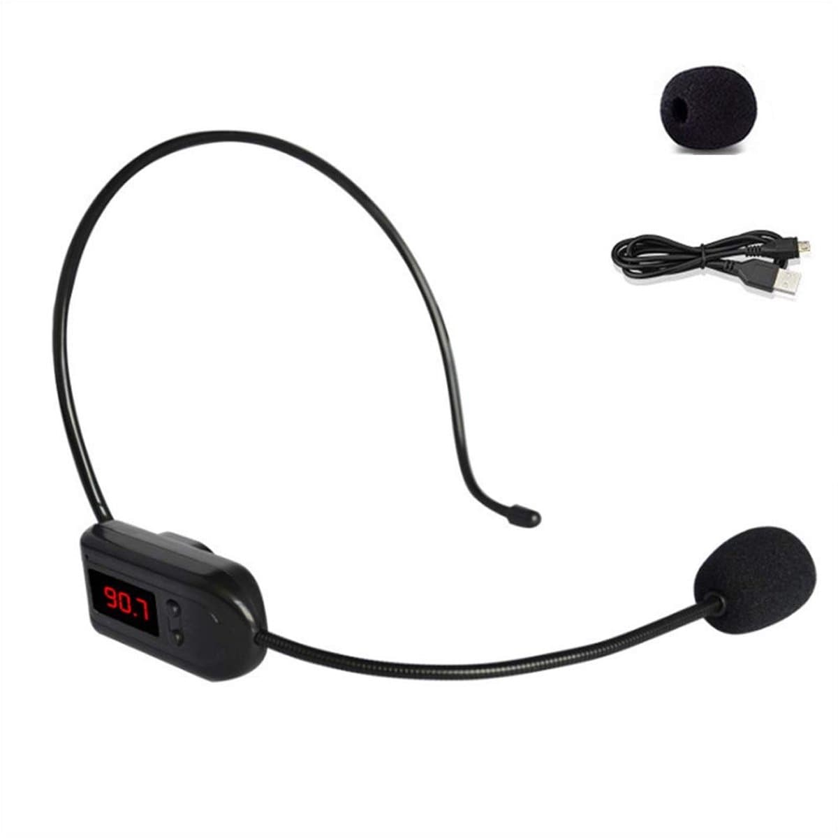Dailygoody - Draadloze headset microfoon - Handsfree microfoon - Lichtgewicht en draagbaar - Geschikt voor lezingen - Perfect voor vergaderingen - Inc