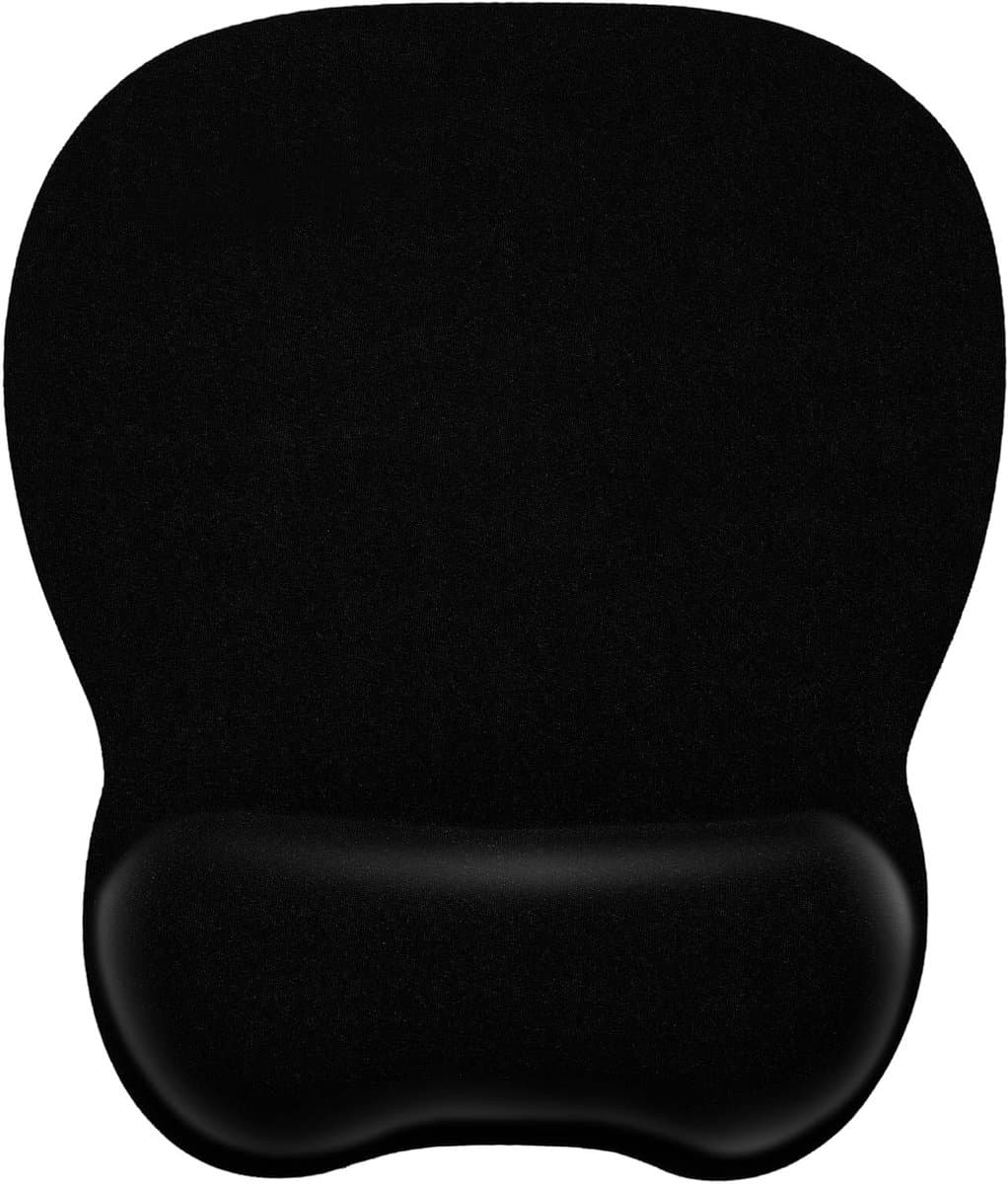 Ergonomische Gaming Mouse Pad met Polssteun van Geheugenschuim, Antislip Onderkant, Dun en Duurzaam voor Kantoor en Reizen, Geschikt voor PC en Laptop, Zwart
