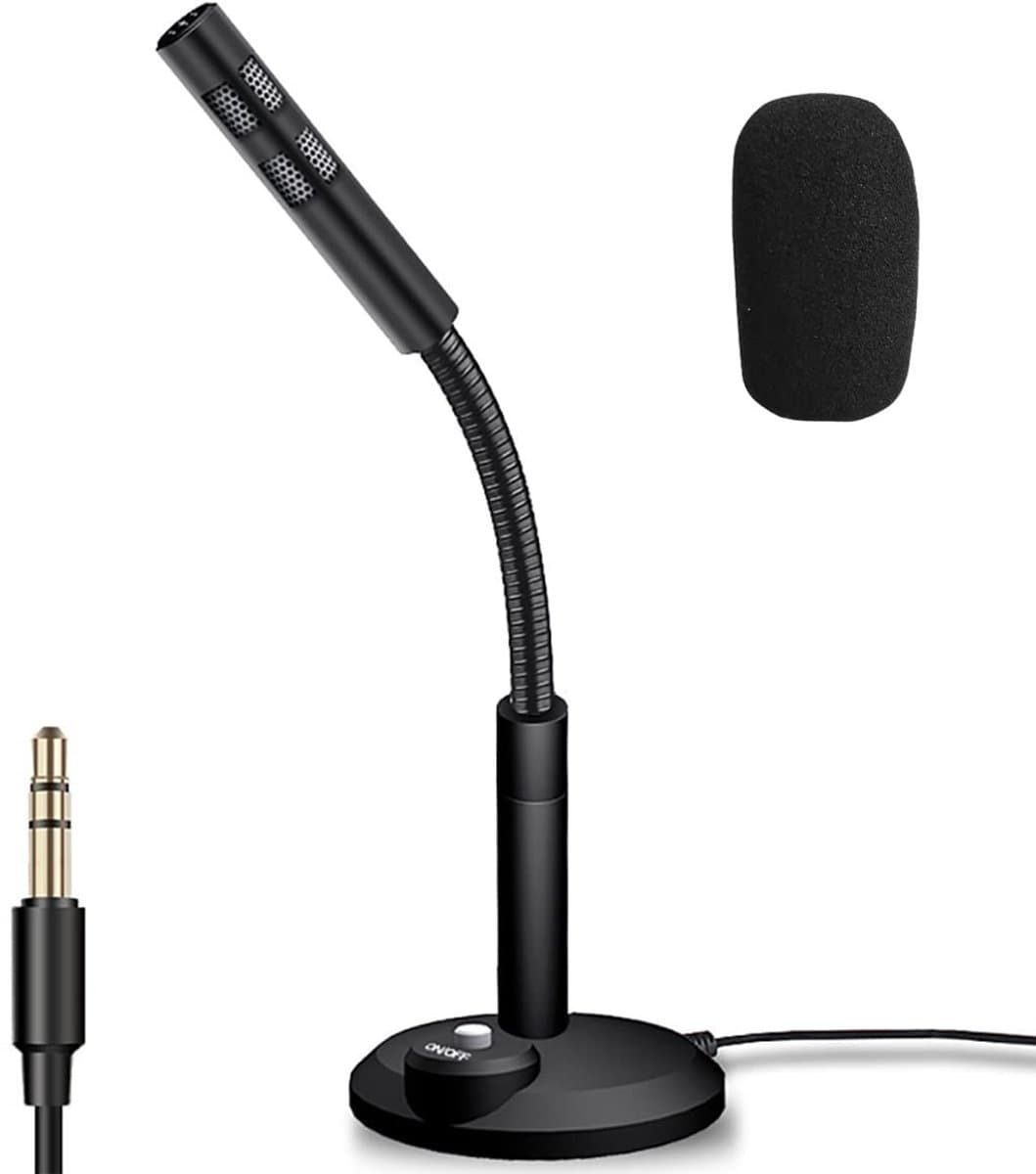 VT Goods - Stereo microfoon - Streaming - Verbeterde geluidskwaliteit - Zwart - Opname - Geschikt voor pc en laptop - 3,5 mm jack