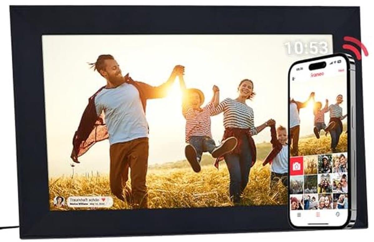 Digitale Fotolijst WiFi - Smart Frame Fotolijst App - Foto's Delen - Spiegel Functie - 10.1 Inch - Zwart