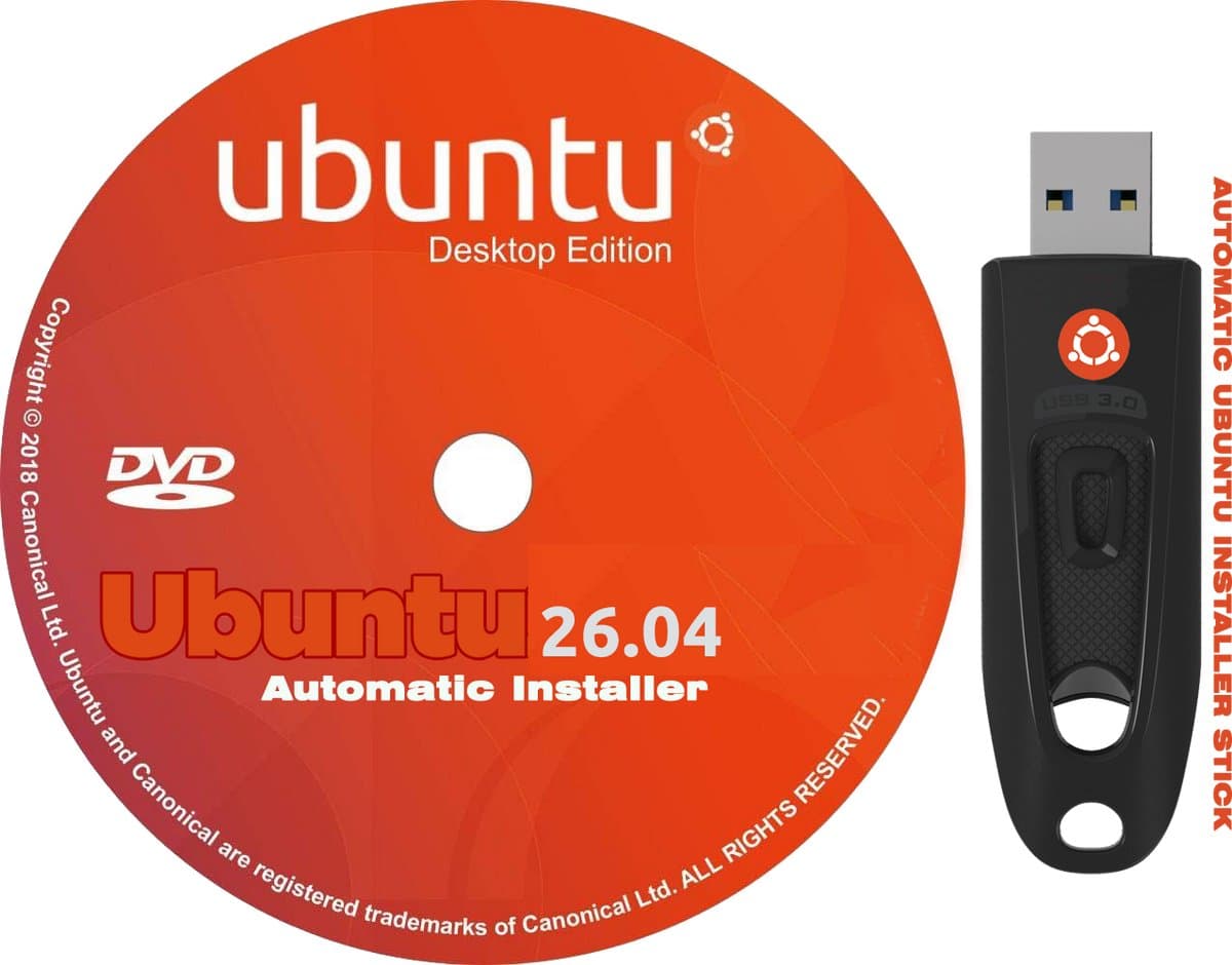 Windows verwijderaar met Ubuntu Linux LTS automatische installatie pack voor oude en nieuwe computers