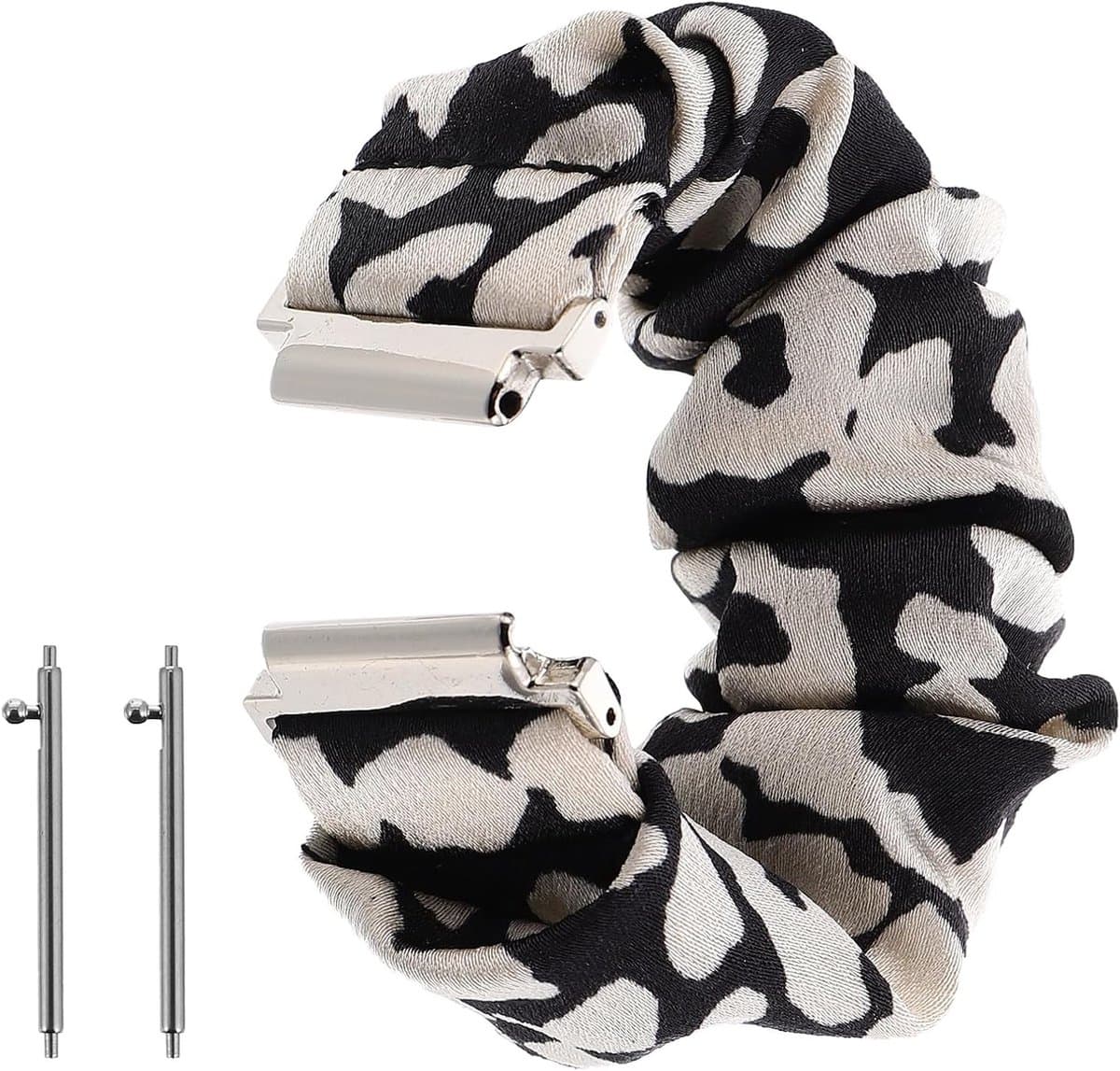 Kleurige Scrunchie Horlogeband voor 20mm Galaxy Smartwatch - Elastische Armband met Patroon, Comfortabel en Stijlvol