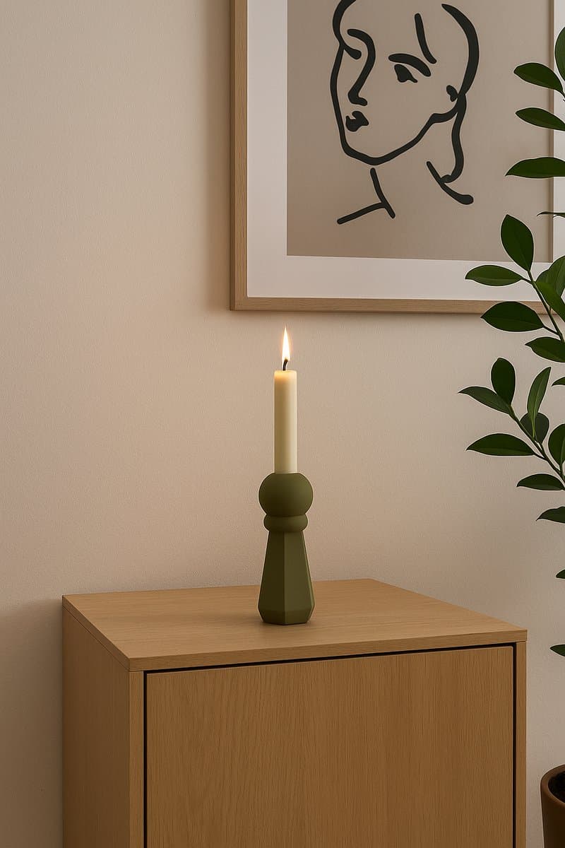 Nordeliv - Kaarshouder Groen - Geo Crown - present time polyresin