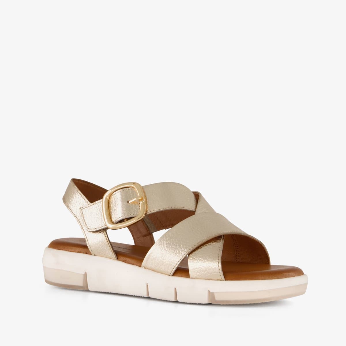Hush Puppies leren dames sandalen goud - Maat 42