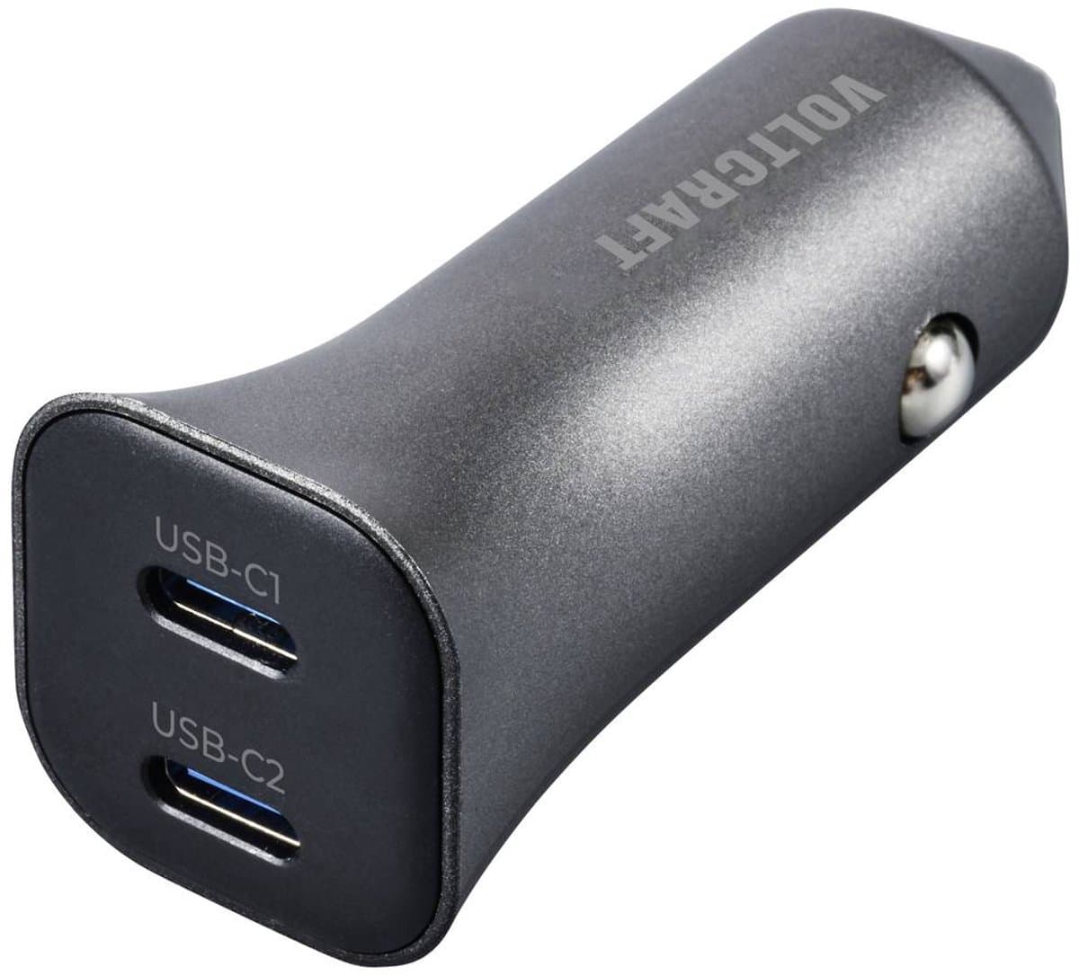 VOLTCRAFT CPS-40W/ 2 VC-RA401 USB-oplader 40 W 2x USB-C USB PD 3.0 Zilver-zwart Auto