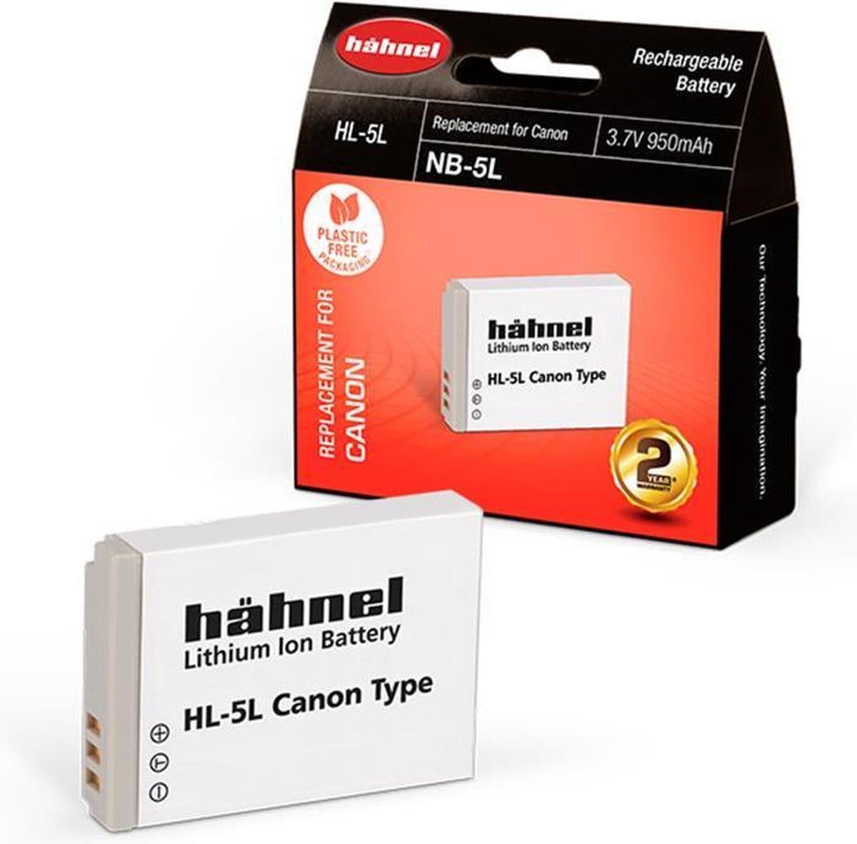 Hähnel HL-5L Li-Ion accu - Canon NB-5L