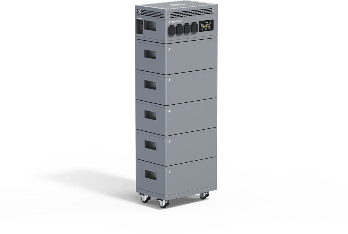 HEKO Solar Saga Thuisbatterij 13,8 kWh - Plug-in Batterij voor Zonnepanelen - Thuisaccu - Energieopslag - Noodstroom - Off-Grid - Plug & Play