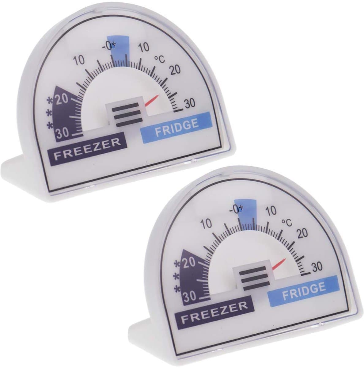 Koelkast en Vriezer Thermometer met Aanbevolen Temperatuur Zones - 2 Pack
